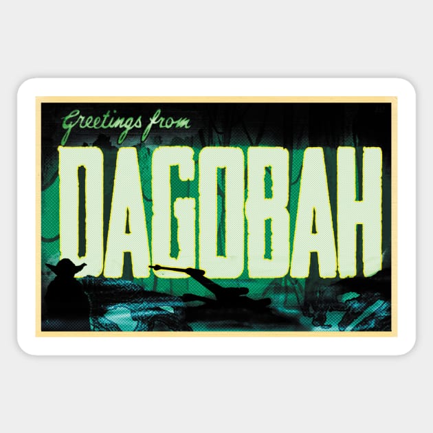 Greetings from Dagobah! Sticker by RocketPopInc